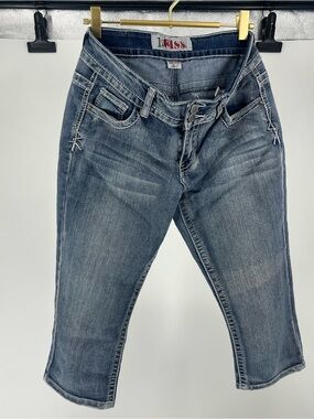 1st Kiss Washed Blue Ankle Crop Jeans